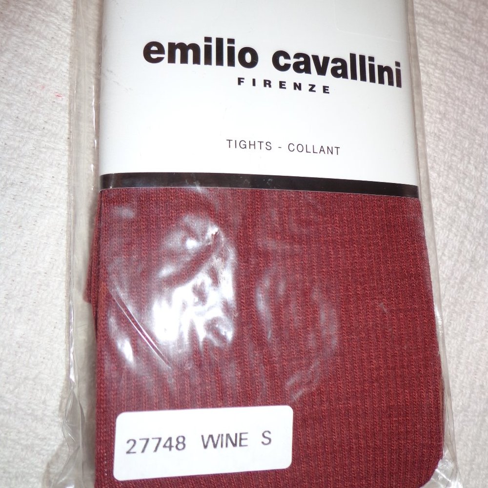 NIP Italian Emilio Cavallini Valley Ribbed Tights S Wine